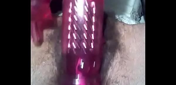  Six beating that pussy with a vibrator